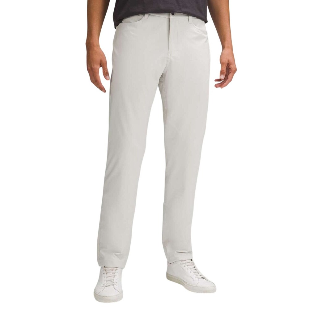 Lululemon ABC Pant Slim Fit 34 Tech Canvas Gorpcore Golf Casual 34x33 Bone White